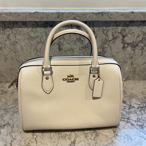 COACH Rowan Satchel Handbag Cream - Picture 13 of 13